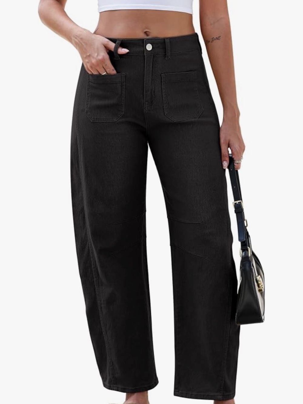 NWT Eddoyee Wide Leg Barrel Pants - Stretchy High Waist Baggy Pants